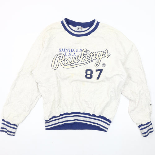 Rawlings Men's White Graphic Sweatshirt L