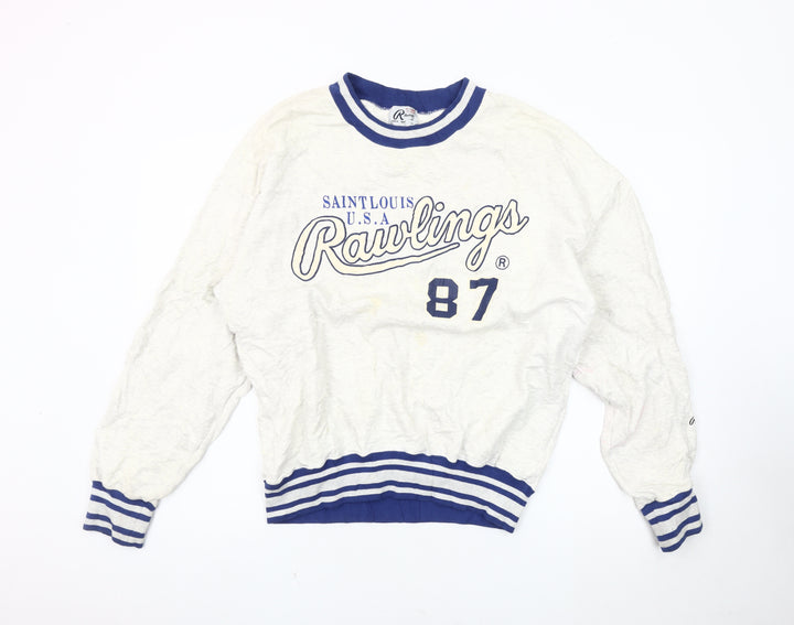 Rawlings Men's White Graphic Sweatshirt L