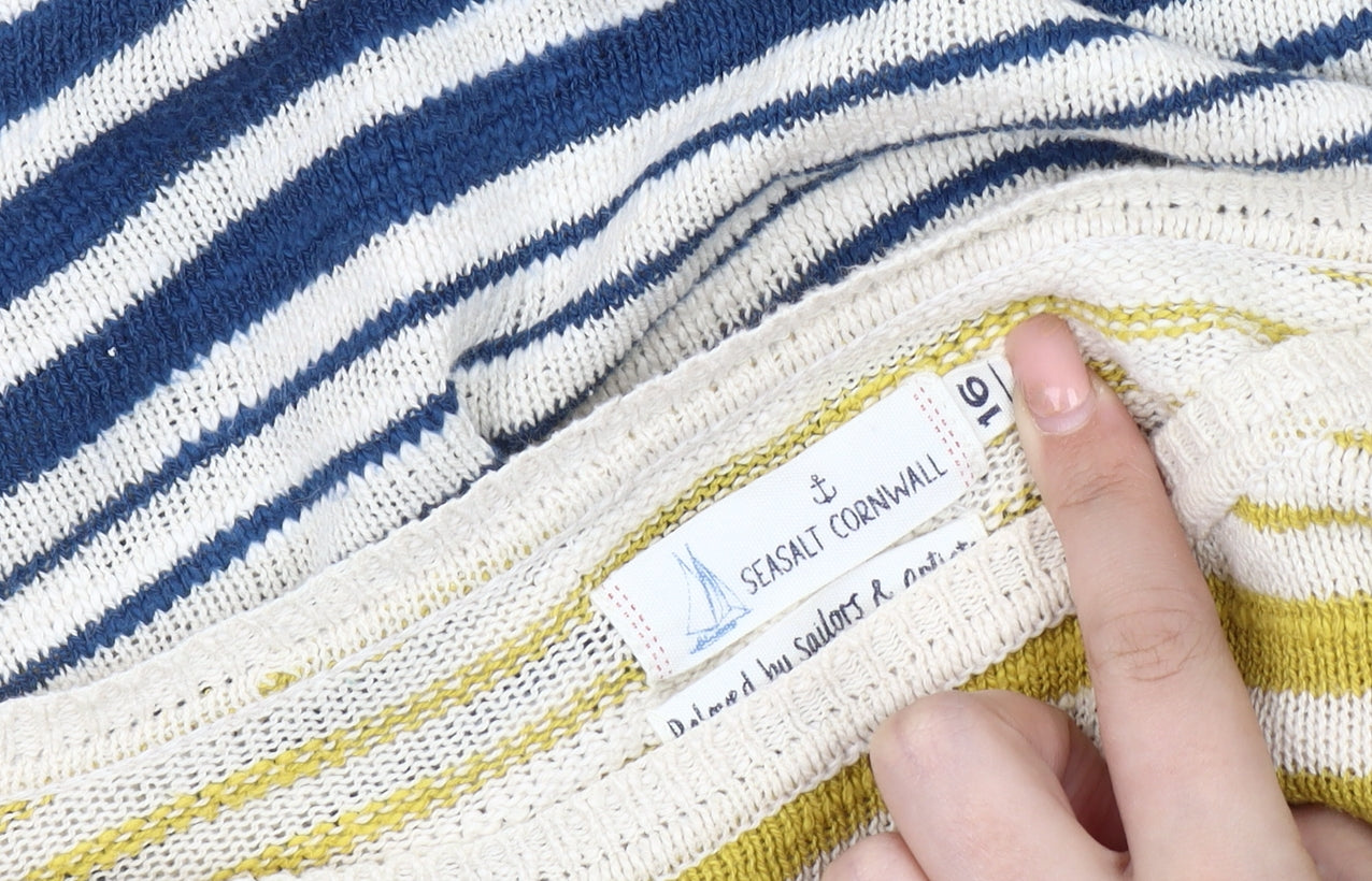 Seasalt Cornwall Women's Multicoloured Striped Pullover, Size 16