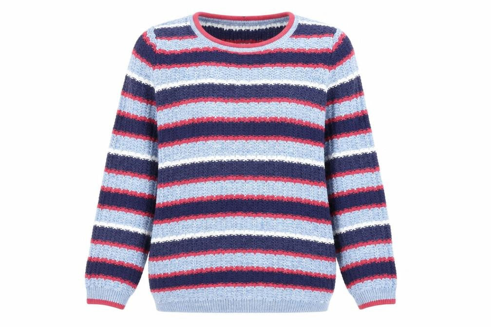 Front view of Isle Essentials Women's Multicoloured jumper M