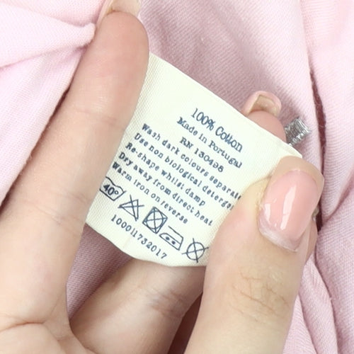 Jack Wills Women's Pink T-Shirt, Size 4, Casual Crew Neck