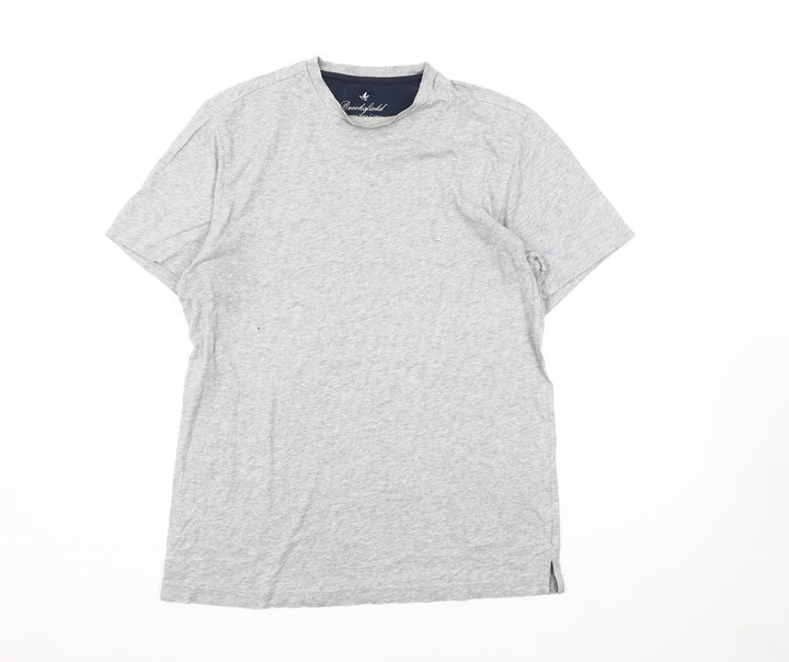 Brookfield Men's Grey Cotton Crew Neck T-Shirt M