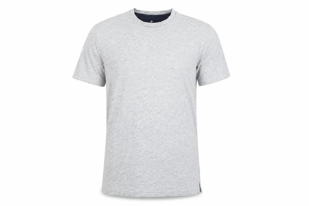 Front view of Brookfield Men's Grey Cotton Crew Neck T-Shirt M