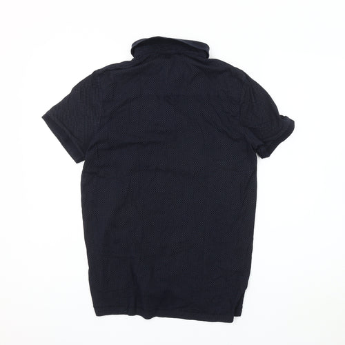 French Connection Men's Black Polo, M, Short Sleeve, Cotton