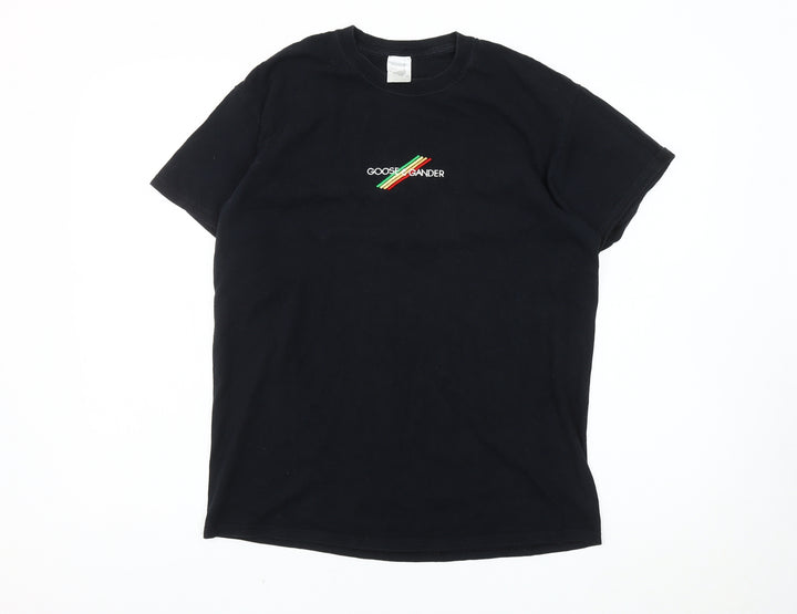 Goose and Gander Men's Black Medium Embroidered T-Shirt