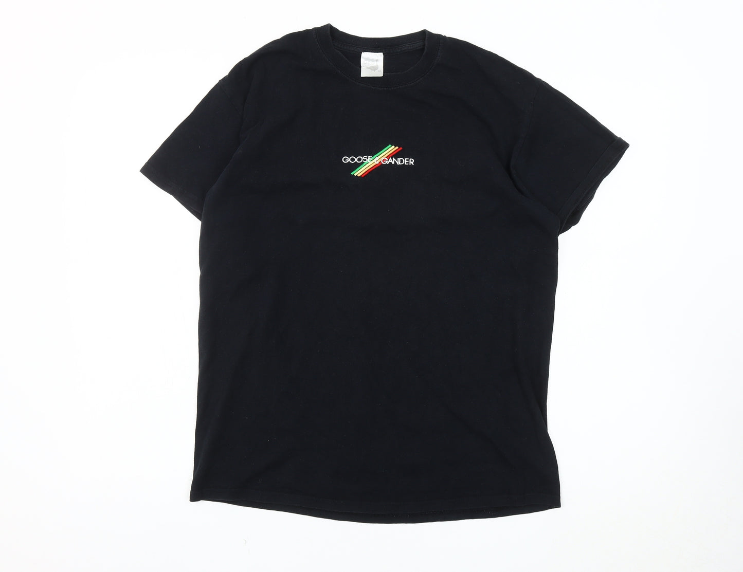 Goose and Gander Men's Black Medium Embroidered T-Shirt