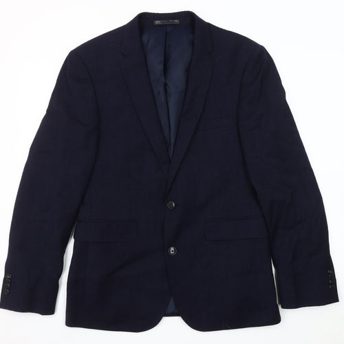 Montague Burton Men's Blue Wool Blazer 38S