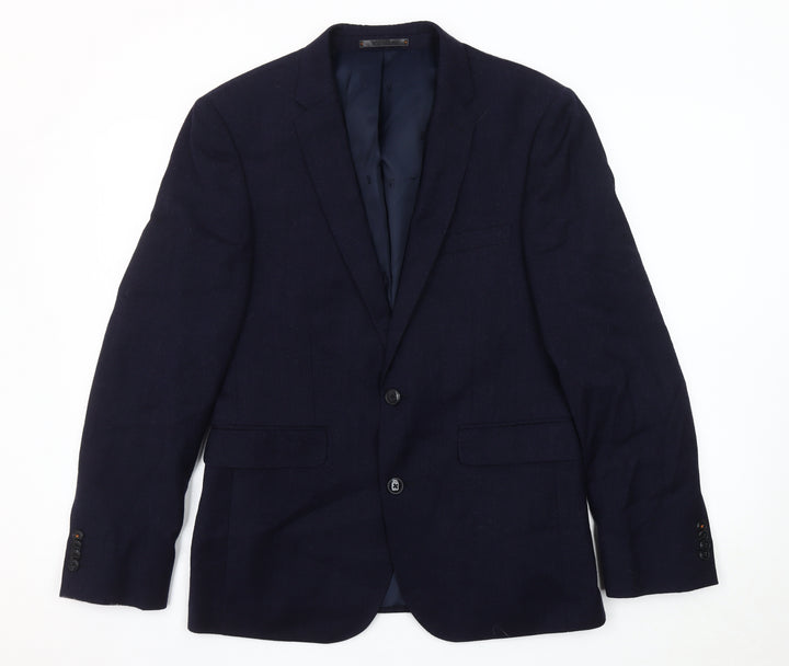 Montague Burton Men's Blue Wool Blazer 38S