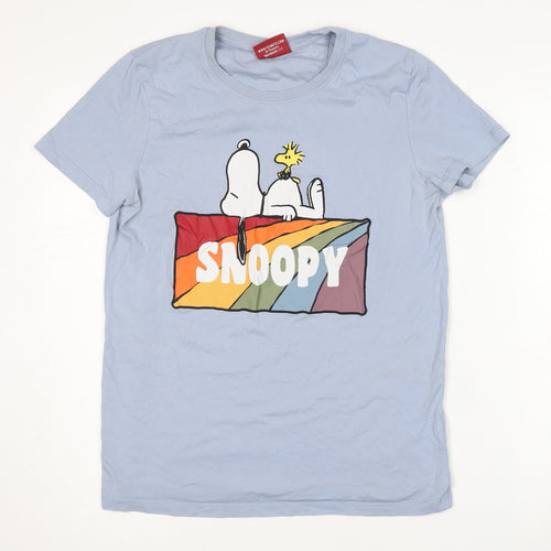 Peanuts Unisex Blue Snoopy T-Shirt M Cartoon Graphic