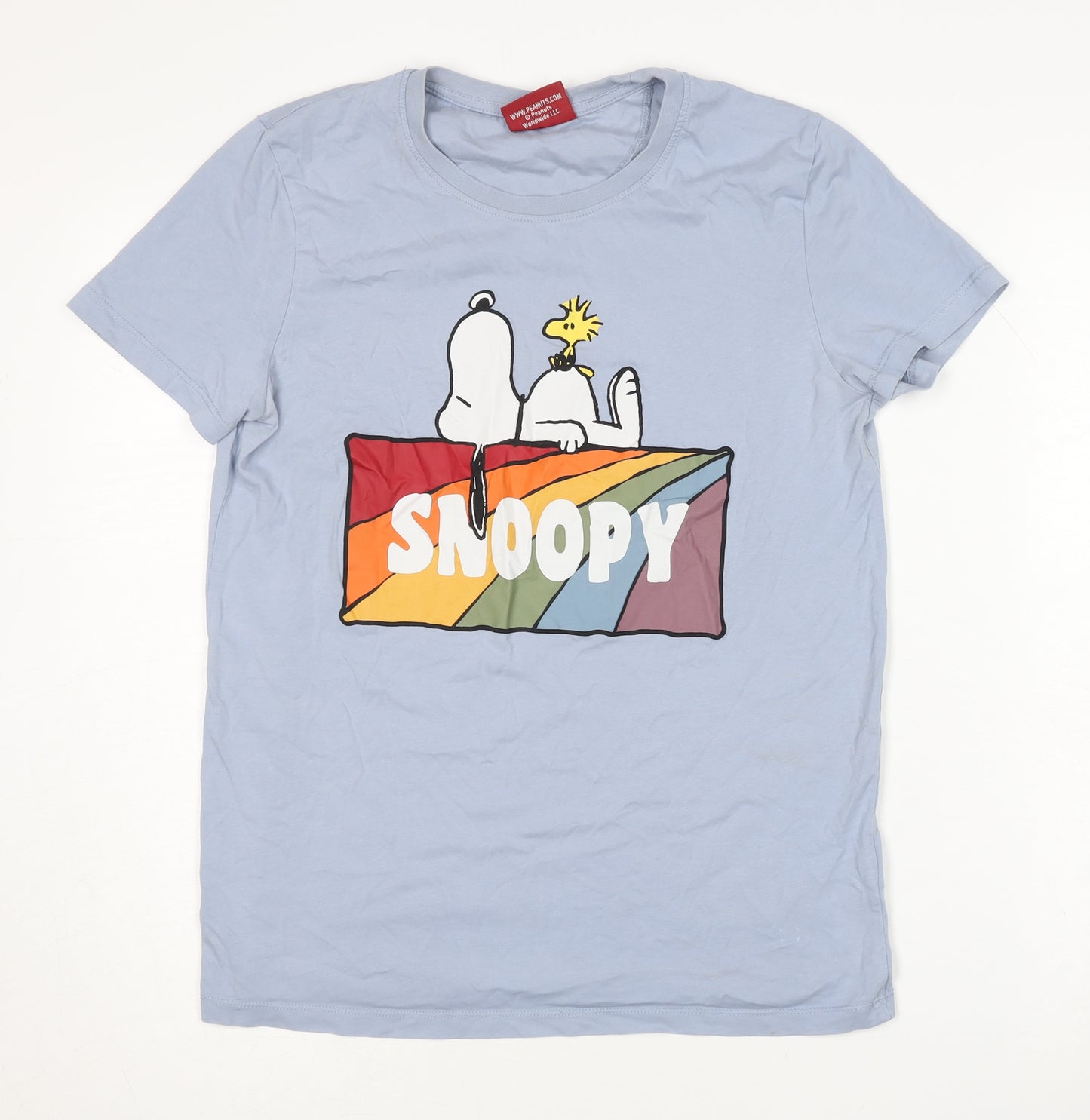Peanuts Unisex Blue Snoopy T-Shirt M Cartoon Graphic