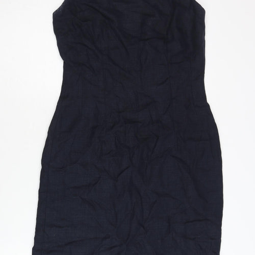 Hobbs Women Blue Scoop Neck Dress Size 12