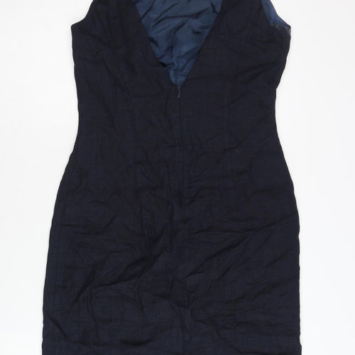 Hobbs Women Blue Scoop Neck Dress Size 12