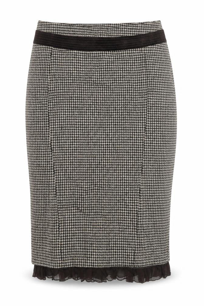Karen Millen Women's Black Wool Pencil Skirt - Size 10