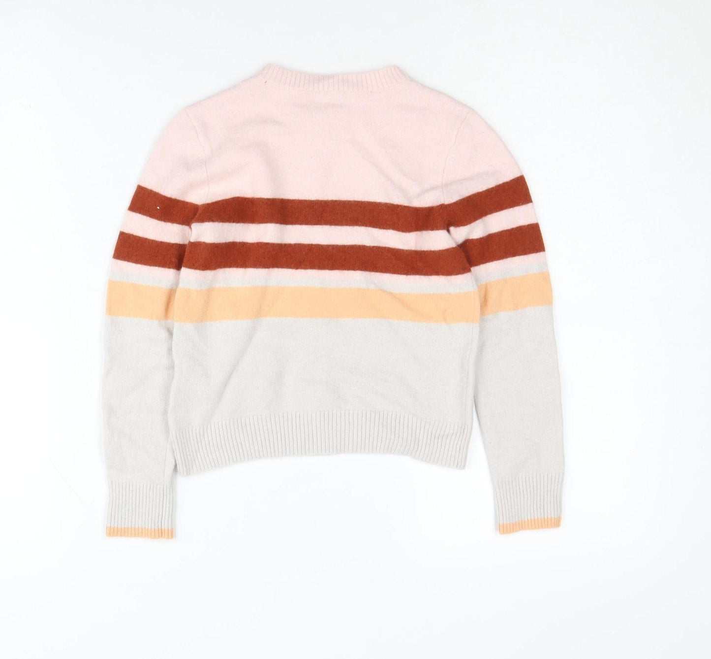 Reiss Girls Pink Striped Pullover Jumper, Size 9-10 Years