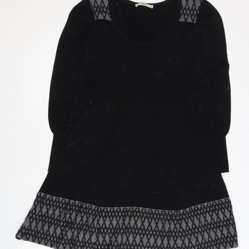 Oasis Women's Black XS Knit Dress Scoop Neck
