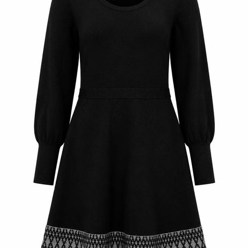 Oasis Women's Black XS Knit Dress Scoop Neck
