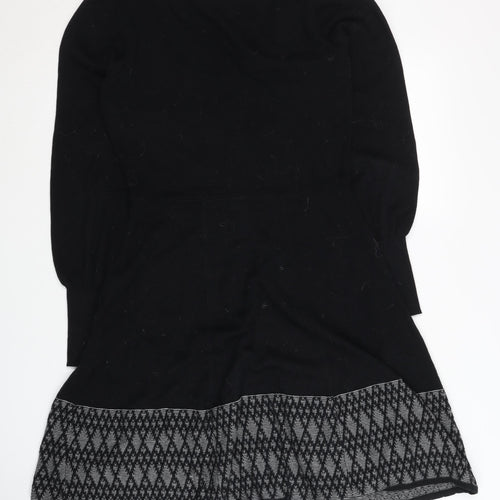 Oasis Women's Black XS Knit Dress Scoop Neck
