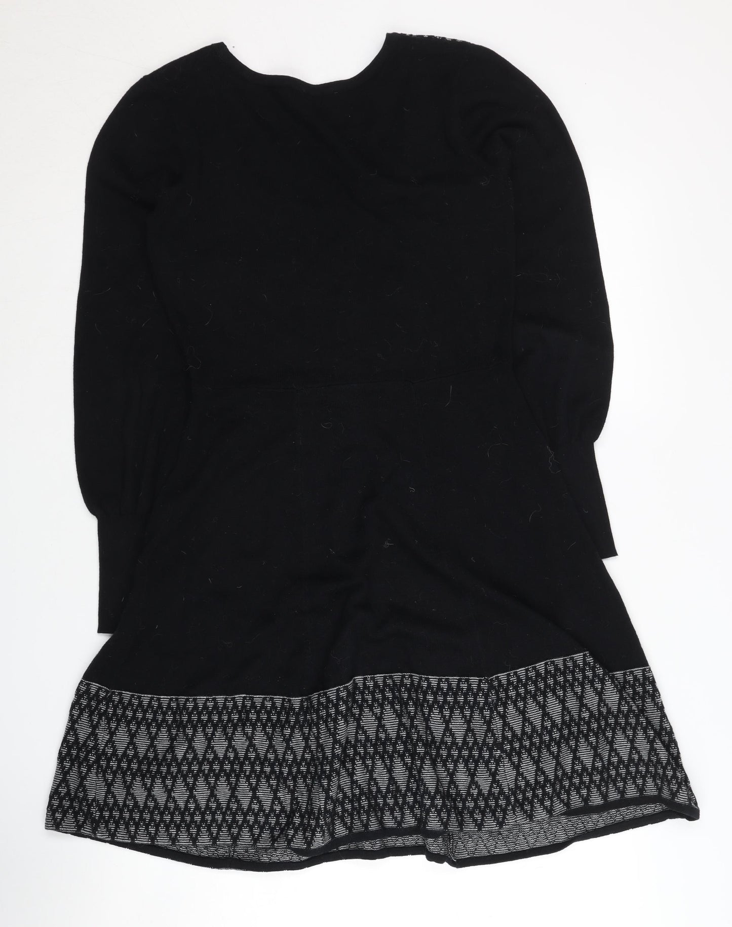 Oasis Women's Black XS Knit Dress Scoop Neck