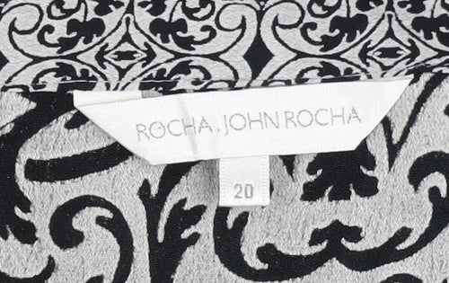 Rocha, John Rocha Women's Black Geometric Dress, Size 20