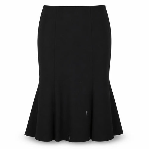 Minuet Women's Black Midi Trumpet Skirt Size 14