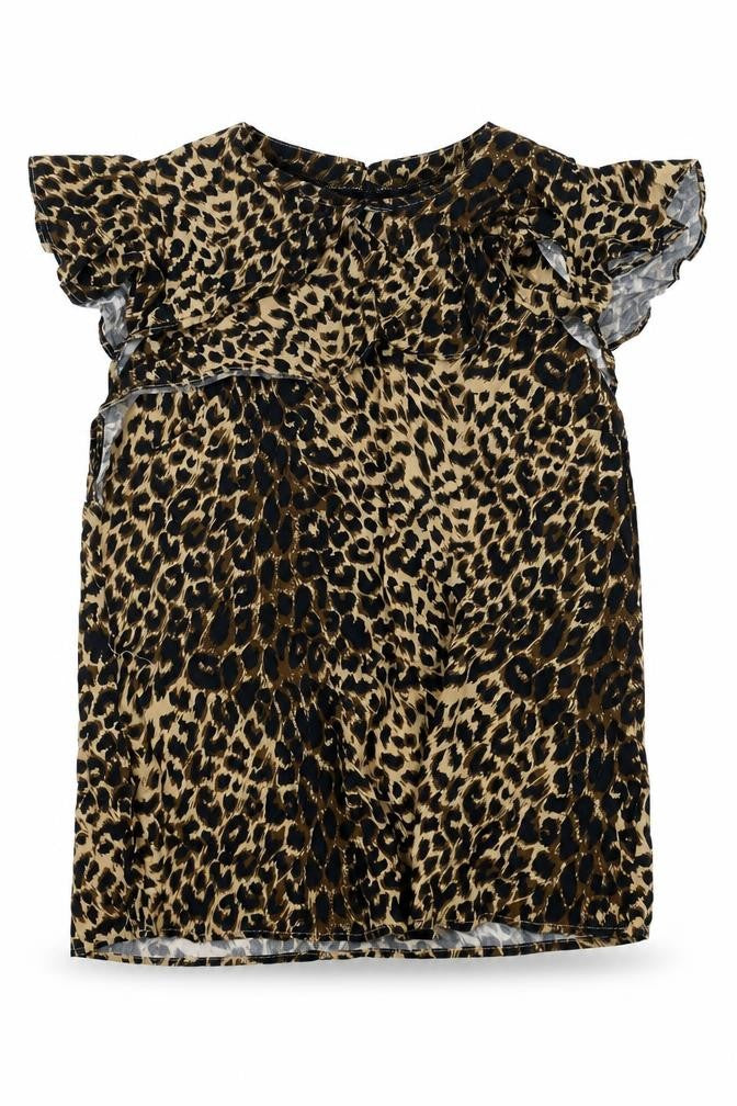 Front view of Oasis Women's Multicoloured Leopard Blouse, size 10