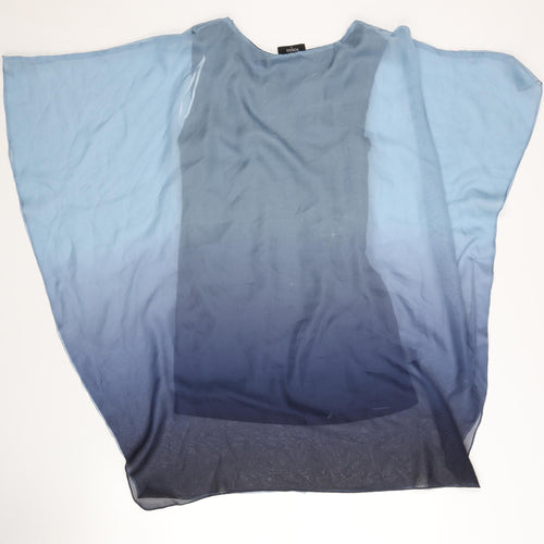 Klass Women's Blue Round Neck Dolman Sleeve Blouse - M