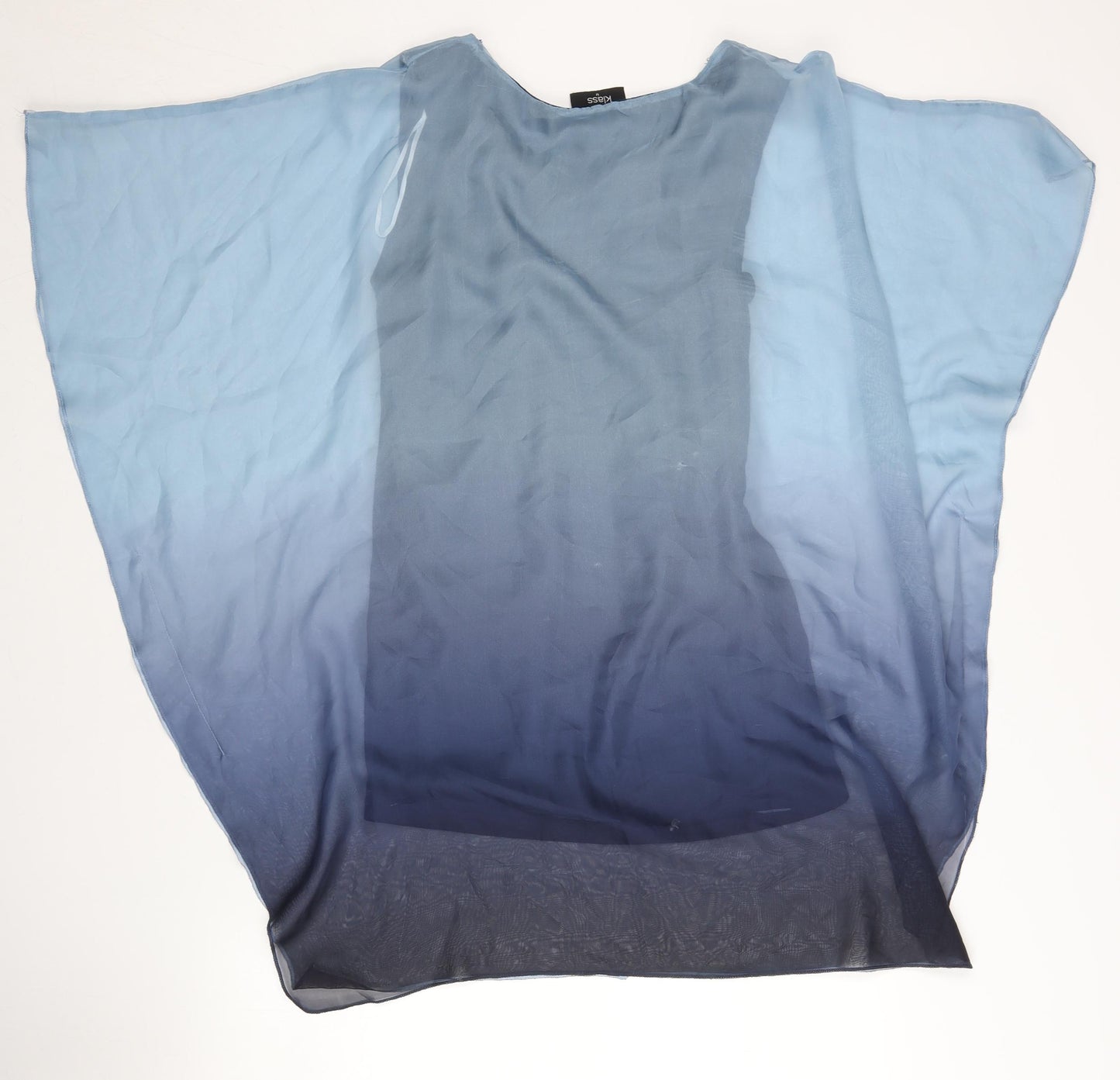 Klass Women's Blue Round Neck Dolman Sleeve Blouse - M