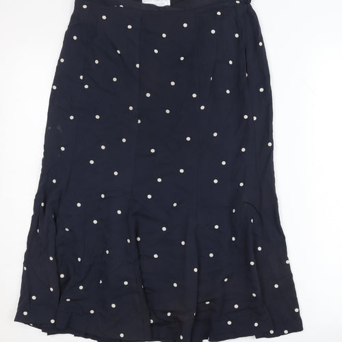 Cotswold Collections Women's Blue Midi Polka Dot Skirt Size 12