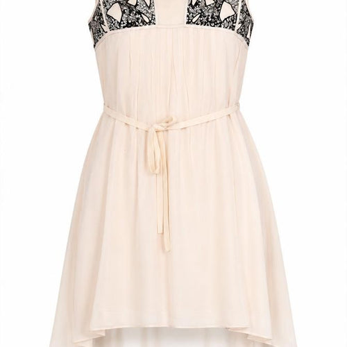 Spotlight by Warehouse Women’s Beige A-Line Dress, Size 12