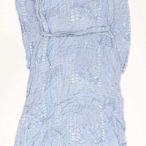 White Stuff Women's Blue Floral Dress - Size S