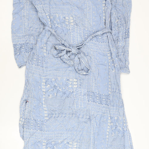 White Stuff Women's Blue Floral Dress - Size S