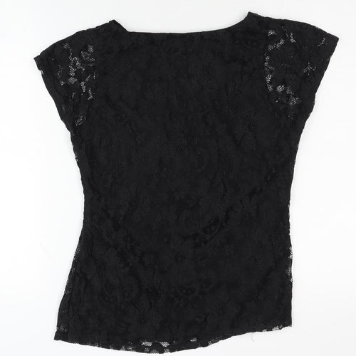 Wallis Black Lace Blouse, Women’s Size 10