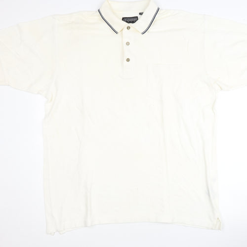 Reebok Golf Men's White Polo Shirt, Medium, Cotton