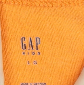 GAP Boys Orange Skateboarding Graphic T-Shirt L Casual Fun