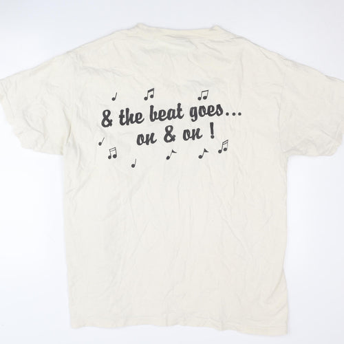 Lee Men's Beige Music Graphic T-Shirt, Size L