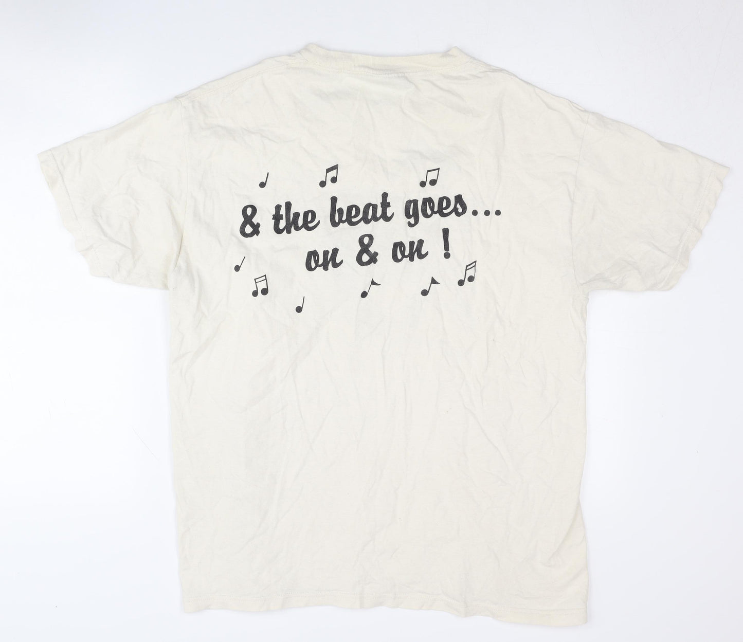 Lee Men's Beige Music Graphic T-Shirt, Size L
