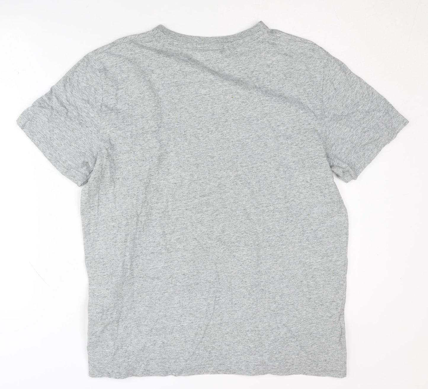 Fred Perry Men's Grey T-Shirt L Short Sleeve Logo