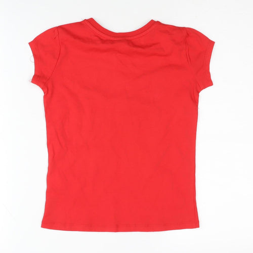 LFC Girls Red T-Shirt, 7-8 Years, Cotton, Football Graphic