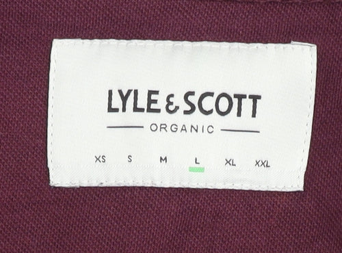 Lyle & Scott Men's Red Polo Shirt Size L Short Sleeve