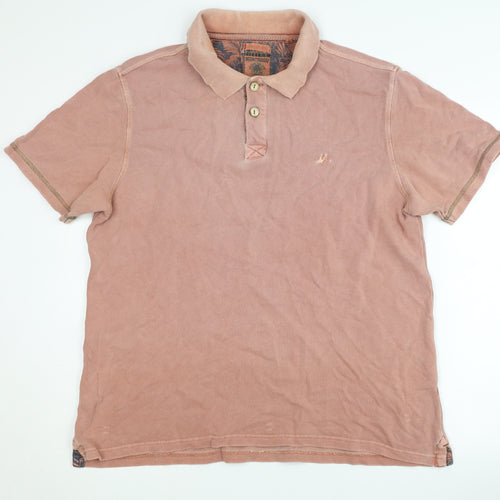Mantaray Men's Pink Cotton Polo Shirt L