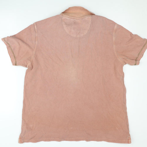 Mantaray Men's Pink Cotton Polo Shirt L