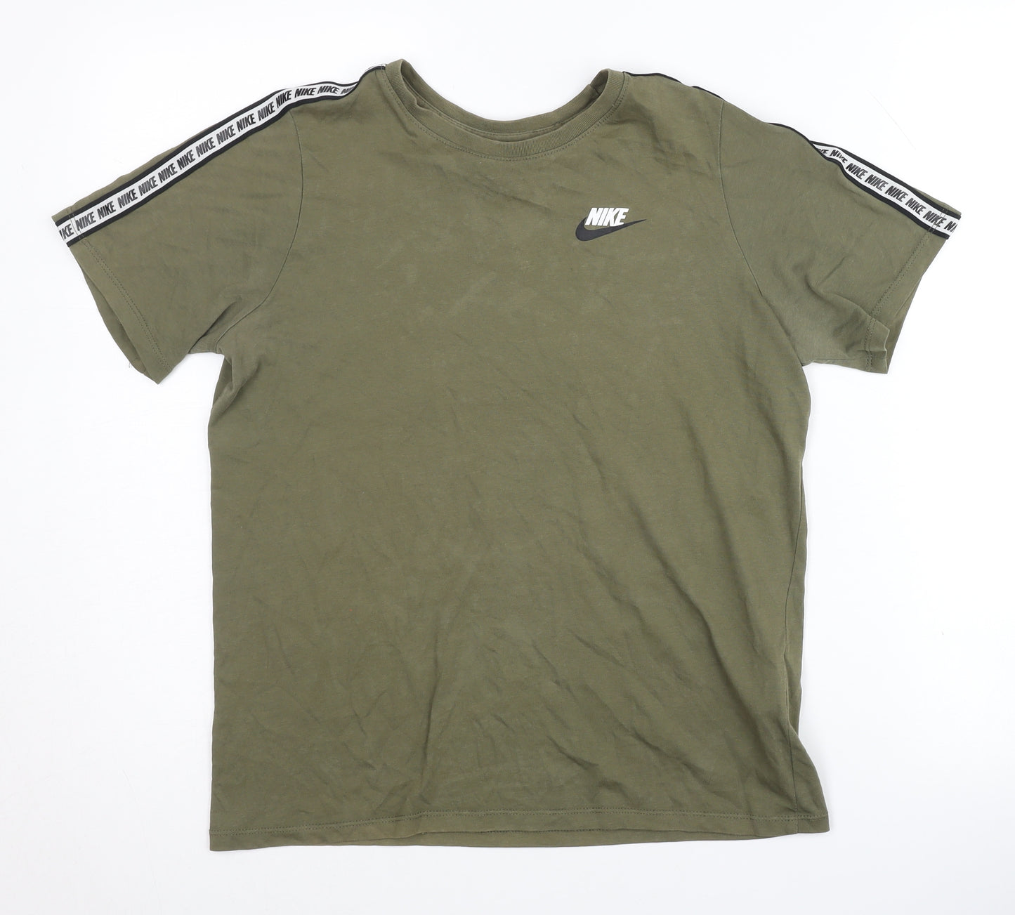 Nike Boys Green T-Shirt L Size Short Sleeve Logo