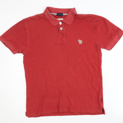 Paul Smith Red Men's Polo Shirt, Small, Collared Casual