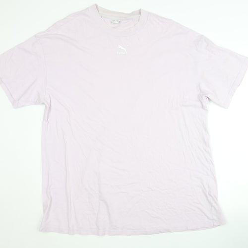 Puma Men's Pink Crew Neck T-Shirt, Size S, Short Sleeve