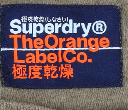Superdry Men's Beige 3XL Cotton Crew Neck T-Shirt