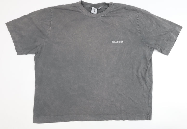 Collusion Grey Unisex T-Shirt, Size 20, Artistic Print