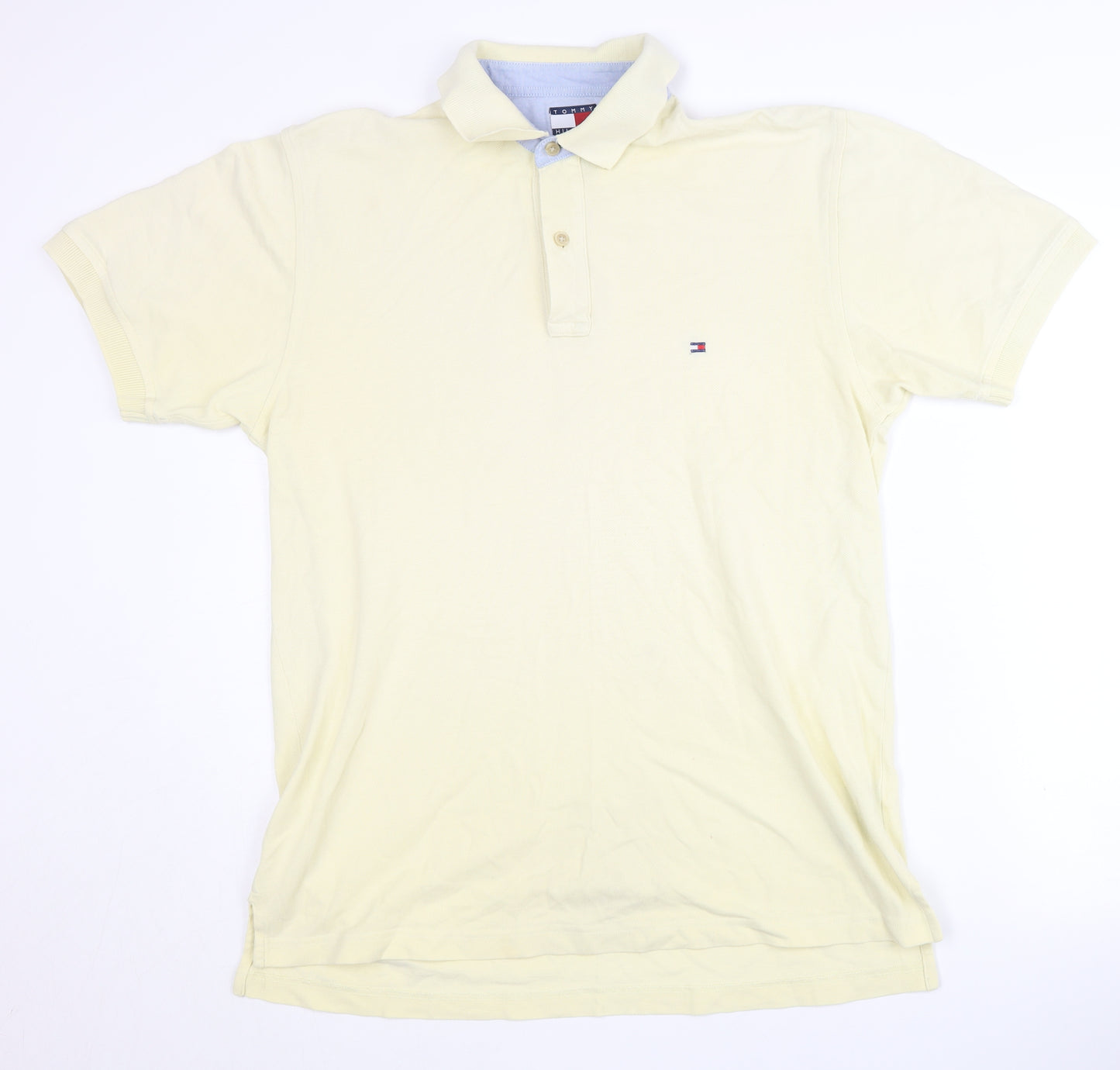 Tommy Hilfiger Men's Beige Polo Shirt Medium