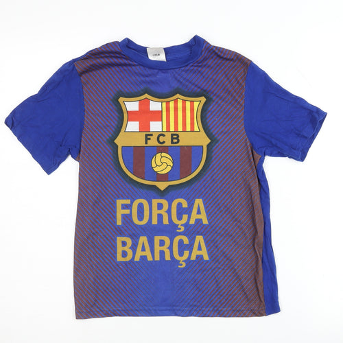 FCB Boys Blue Graphic T-Shirt 10-11 Years