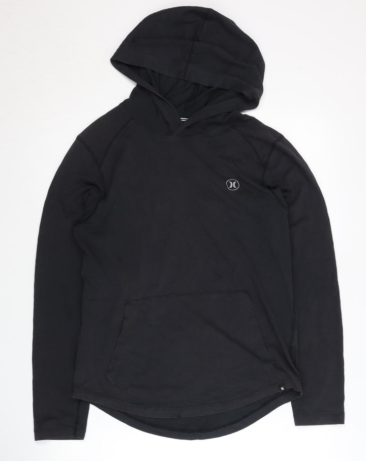 Hurley Unisex Black Pullover Hoodie, Small, Lightweight