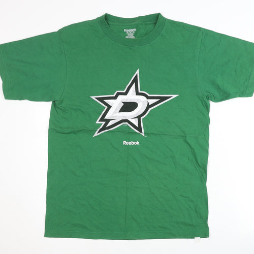 Reebok Men's Medium Green Graphic Sports T-Shirt